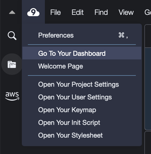 cloud9 go_to_dashboard