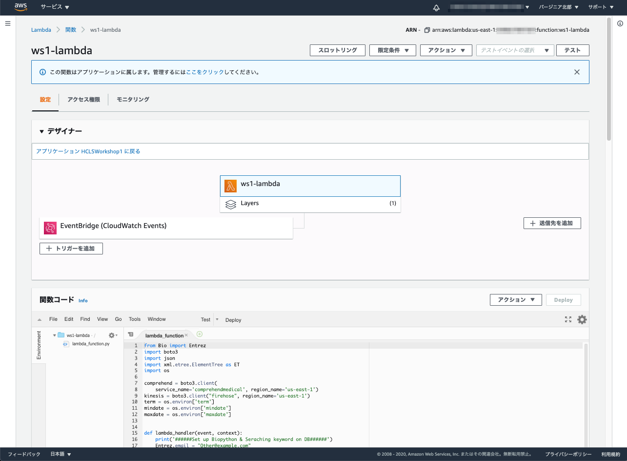 Lambda Console