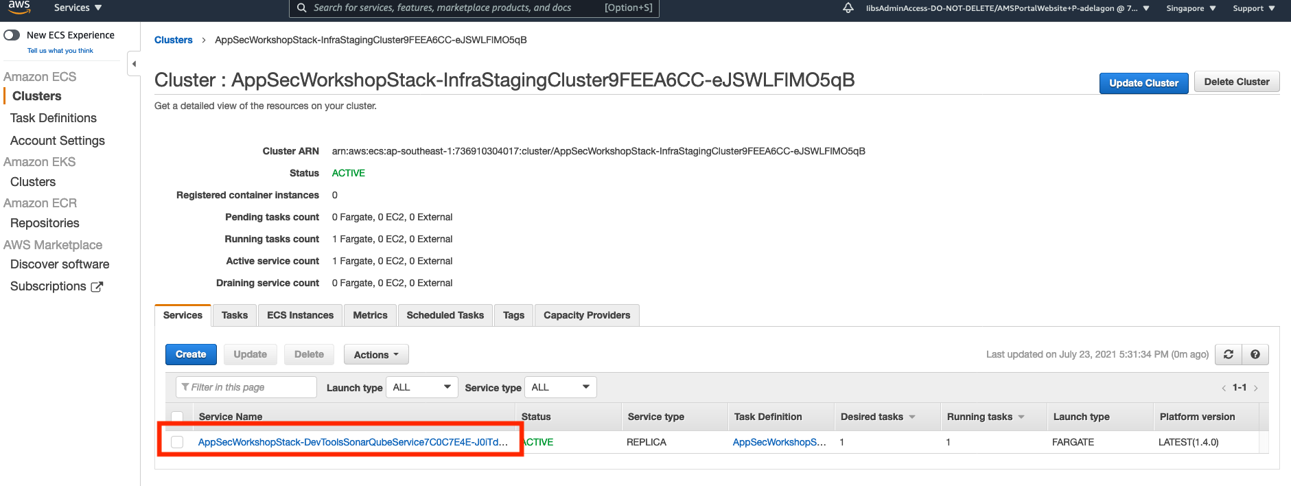 CDK-deploy-sonarqubE