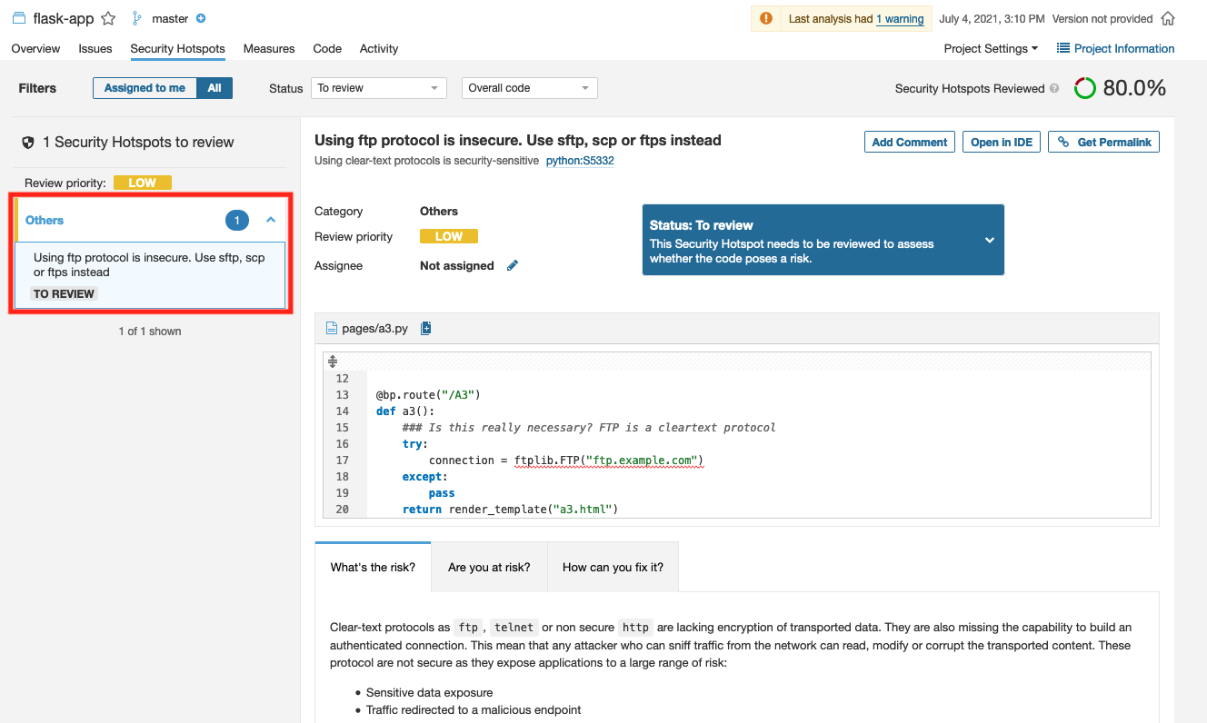sonarqube-insecure-protocol