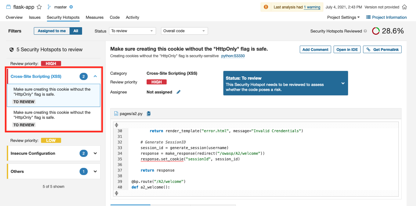 sonarqube-xss-hotspot